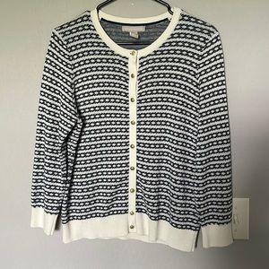 Banana Republic silk blend chain jacquard cardigan
